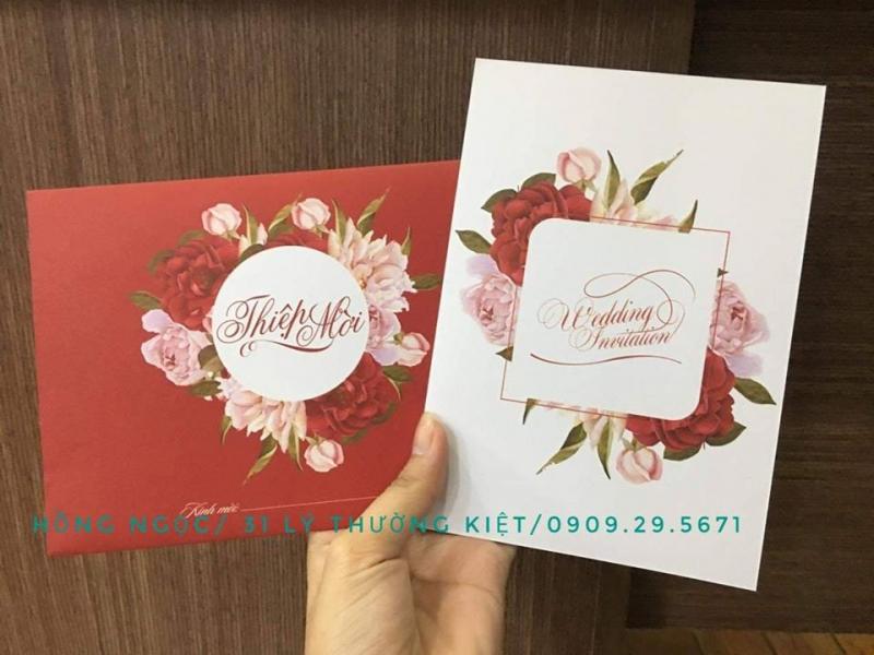 Thiệp Cưới Hồng Ngọc