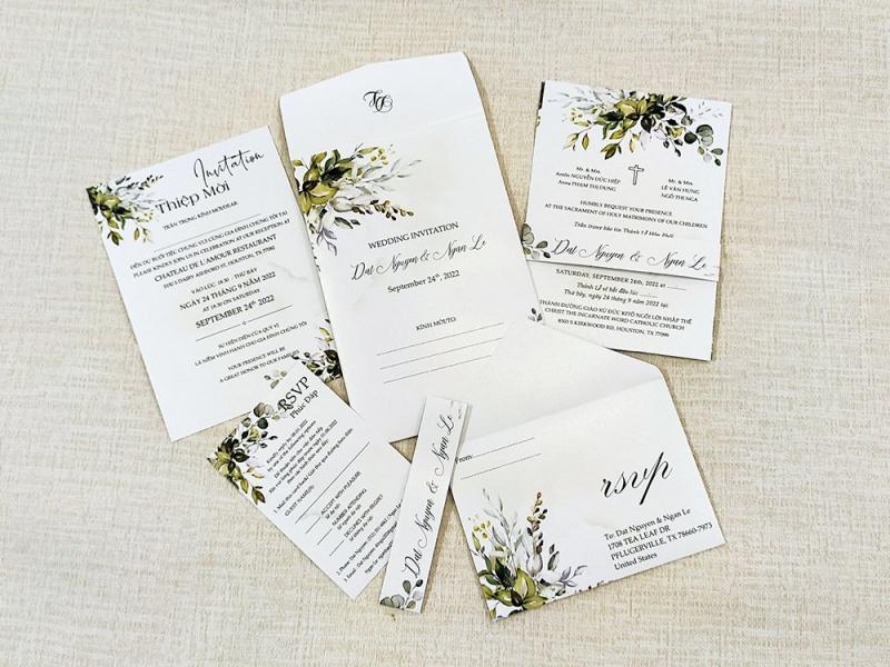 Thiệp cưới Rồng Vàng