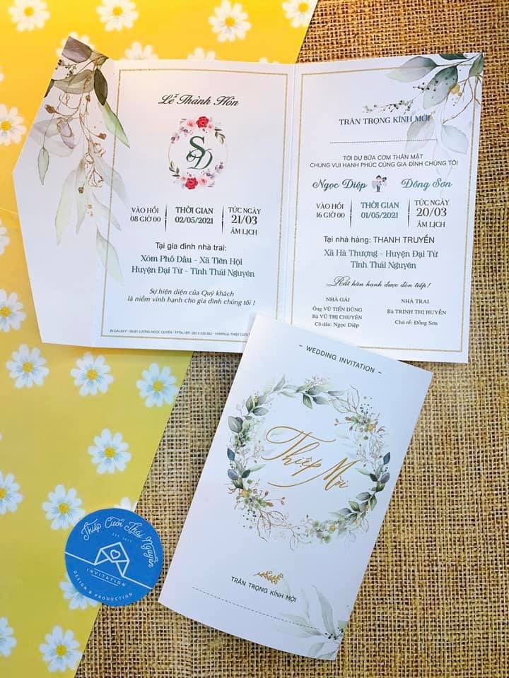 Thiệp cưới Thái Nguyên