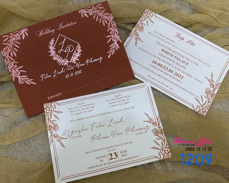 Thiệp cưới Xinh