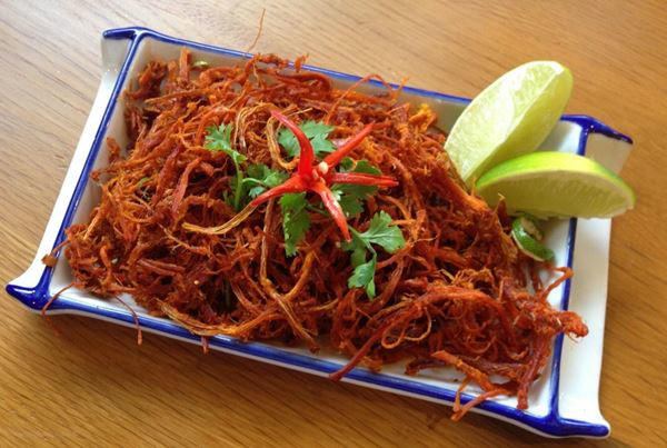 Món thịt bò khô sợi