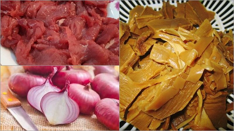 Thịt bò xào măng khô
