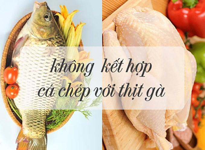 Thịt gà kiêng ăn với cá chép