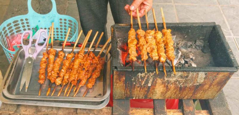 Thịt xiên nướng Nghĩa Tân