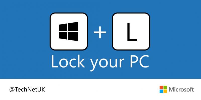 Khóa máy nhanh với Windows + L