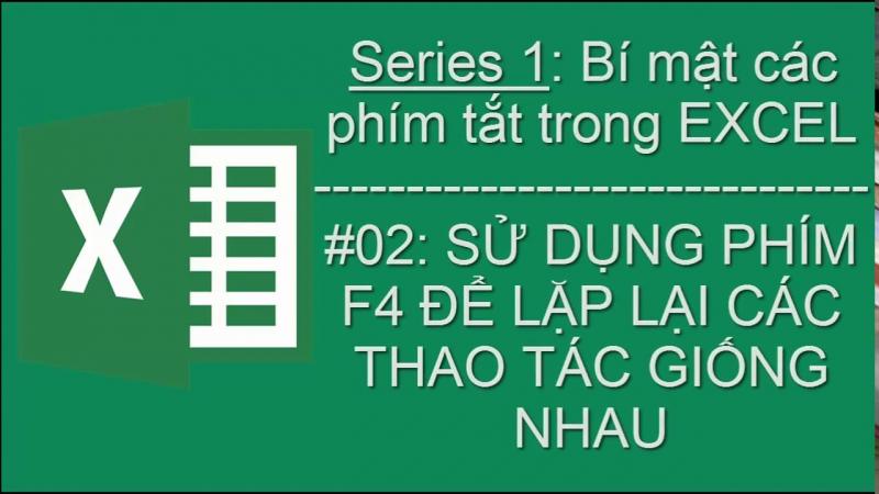 F4 trong excel rất hữu ích