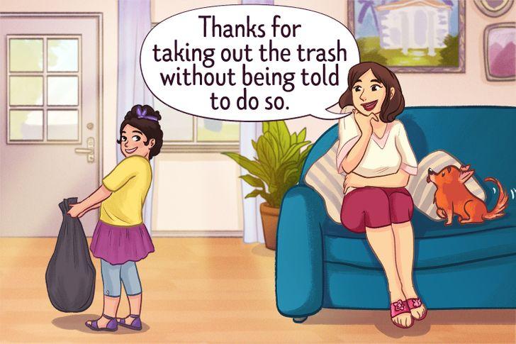 Thừa nhận và đánh giá cao những nỗ lực của con