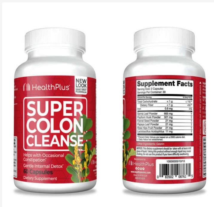 Thực phẩm bảo vệ sức khỏe detox-thải độc đại tràng Health Plus Super Colon Cleanse