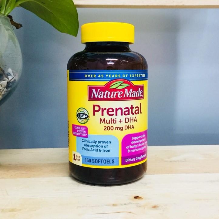 Thực phẩm chức năng cho bà bầu Nature Made Prenatal Multi + DHA