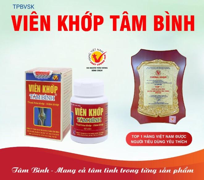 Thực phẩm chức năng chuyên trị viêm – thoái hóa khớp Viên Khớp Tâm Bình