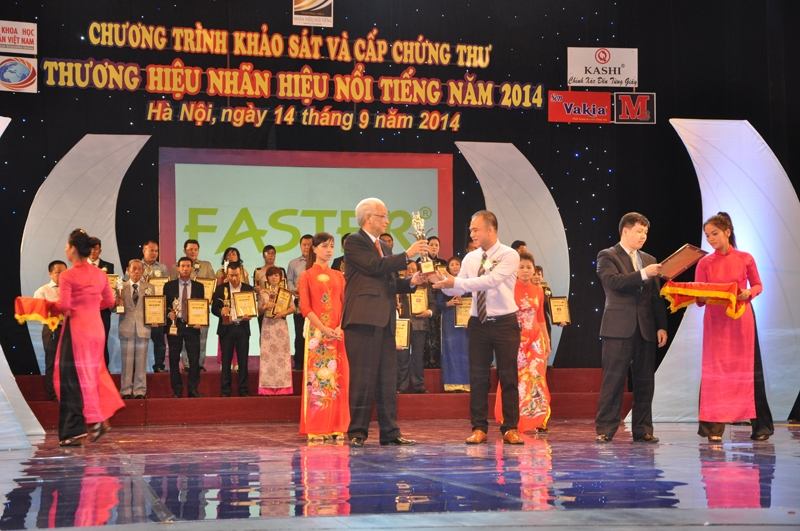 Faster nằm trong top 10 thương hiệu nổi tiếng năm 2014