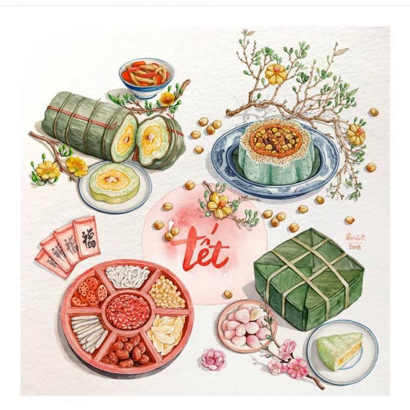 Thuyết minh về bánh chưng ngày Tết bài 4