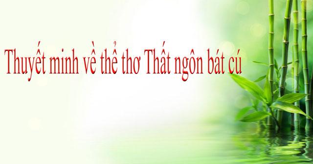 Thuyết minh về thể thơ Thất ngôn bát cú Đường luật - Bài 2