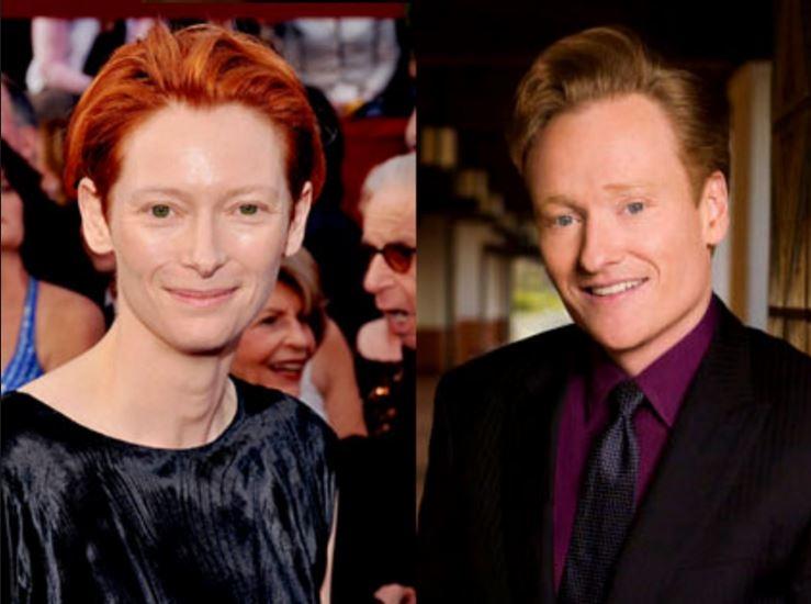 Tilda Swinton và Conan OBrien