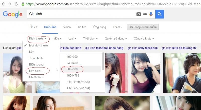 Tìm kiếm ảnh bằng công cụ search thông dụng của Google