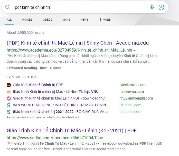 Tìm tài liệu theo loại tệp
