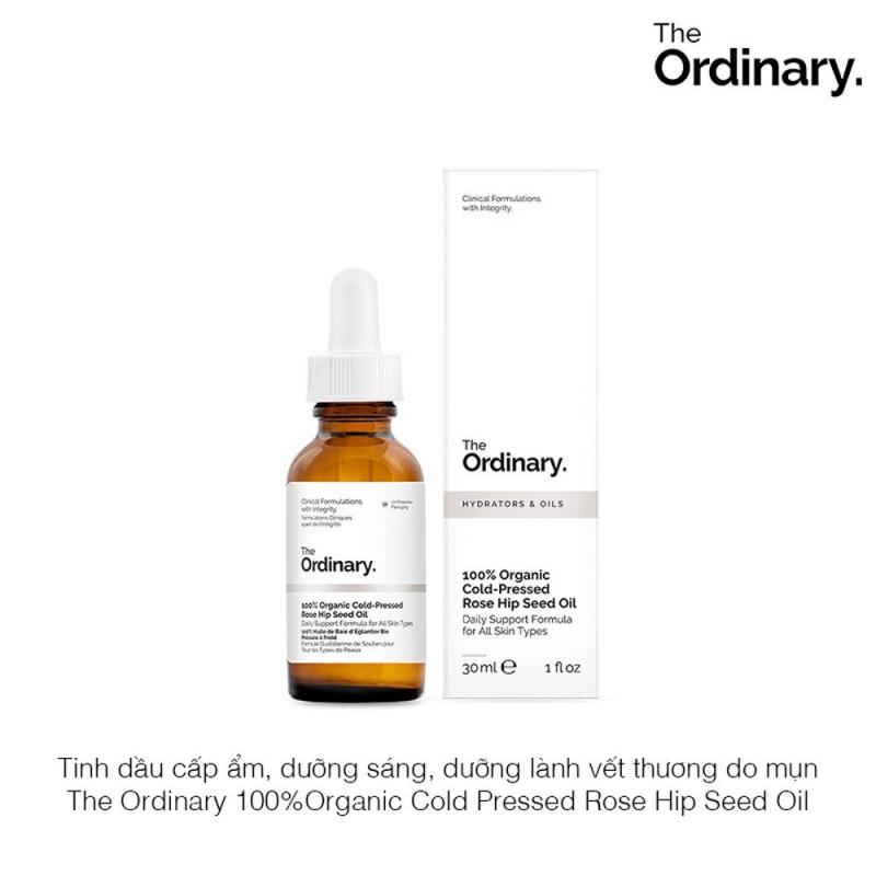 Tinh dầu cấp ẩm, dưỡng sáng da The Ordinary 100% Organic Cold Pressed Rose Hip Seed Oil