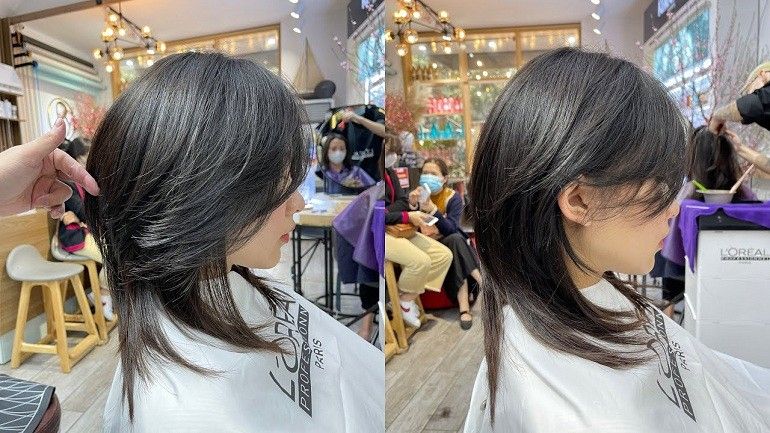Tóc Mullet tỉa layer
