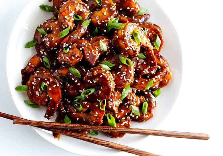 Tôm rim tương đen