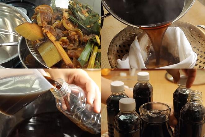 Trà bí đao với lá dứa, bông cúc