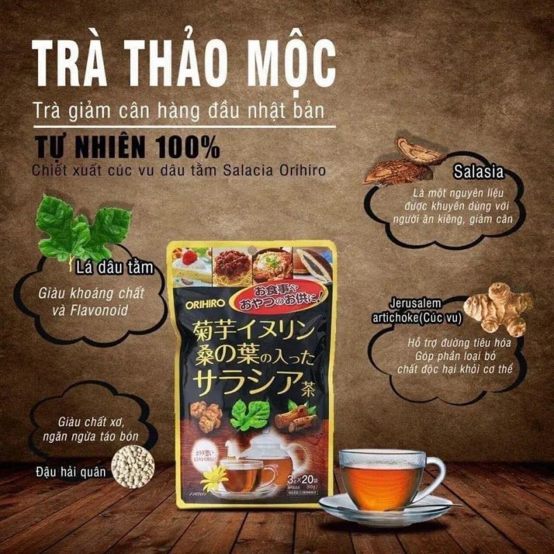 Trà Salacia hỗ trợ giảm cân Orihiro