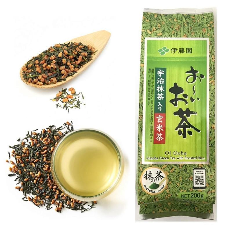 Trà xanh gạo lứt rang 200g Nhật Bản