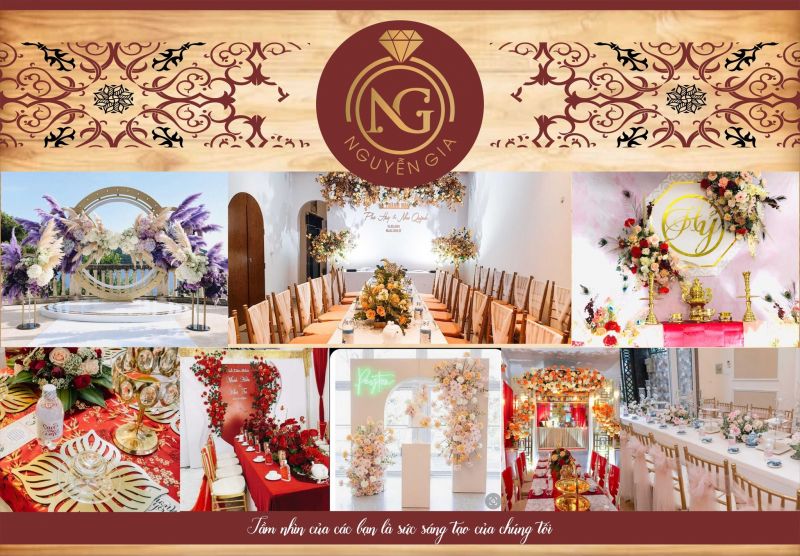 Trang trí tiệc cưới Nguyễn Gia