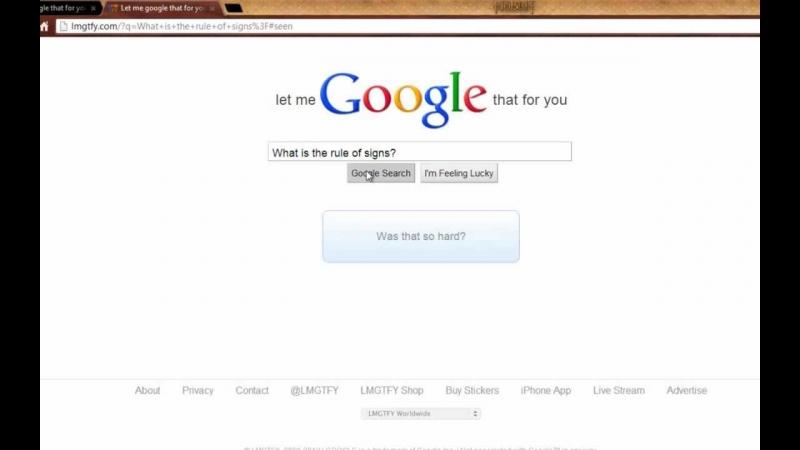Let Me Google That For You