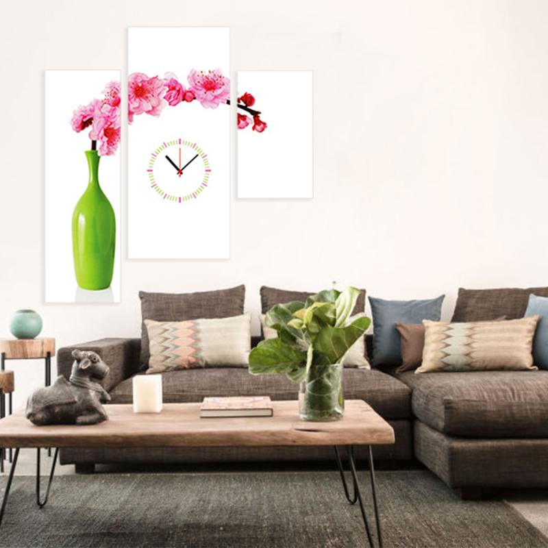 Tranh Đồng Hồ Bình Hoa Tết TDH03