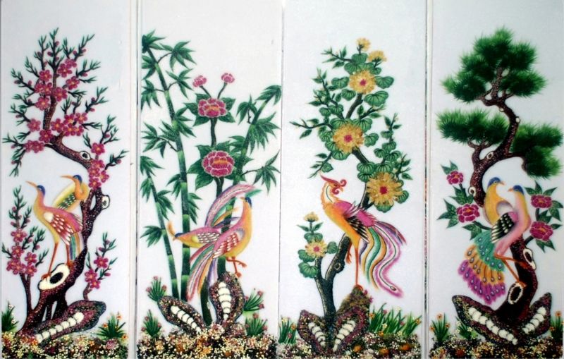 Tranh phong thủy Tùng - Cúc - Trúc - Mai cho người tuổi Mão