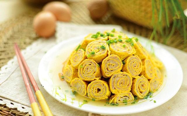 Trứng cuộn nấm hấp