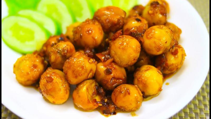 Trứng cút chiên mắm
