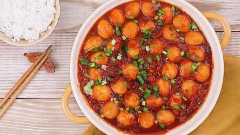 Trứng cút xốt cà chua