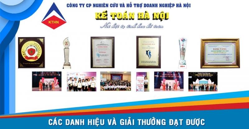 Các giải thưởng và danh hiệu kế toán Hà Nội đạt được