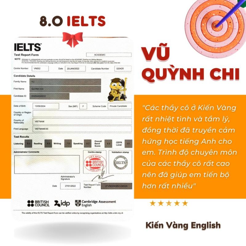 Trung tâm Ngoại ngữ Kiến Vàng