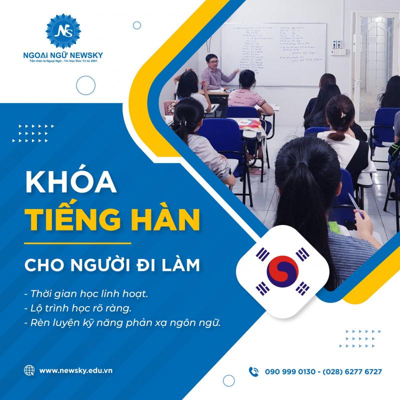 Trung Tâm Ngoại Ngữ NewSky - Chuyên đào tạo Tiếng hàn cho doanh nghiệp