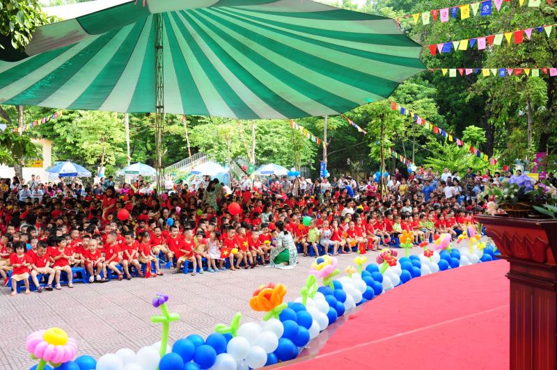 Buổi khai giảng tại trường mầm non Kim Liên