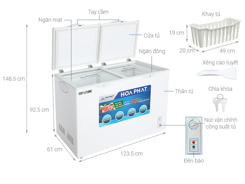 Tủ đông Hòa Phát 245 lít HCF 606S2D2