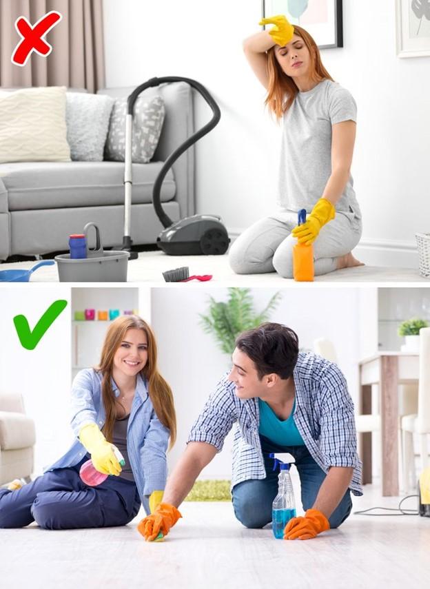 Tự làm việc nhà một mình