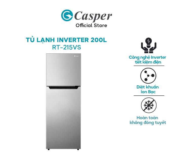Tủ lạnh Casper Inverter 200 lít RT-215VS