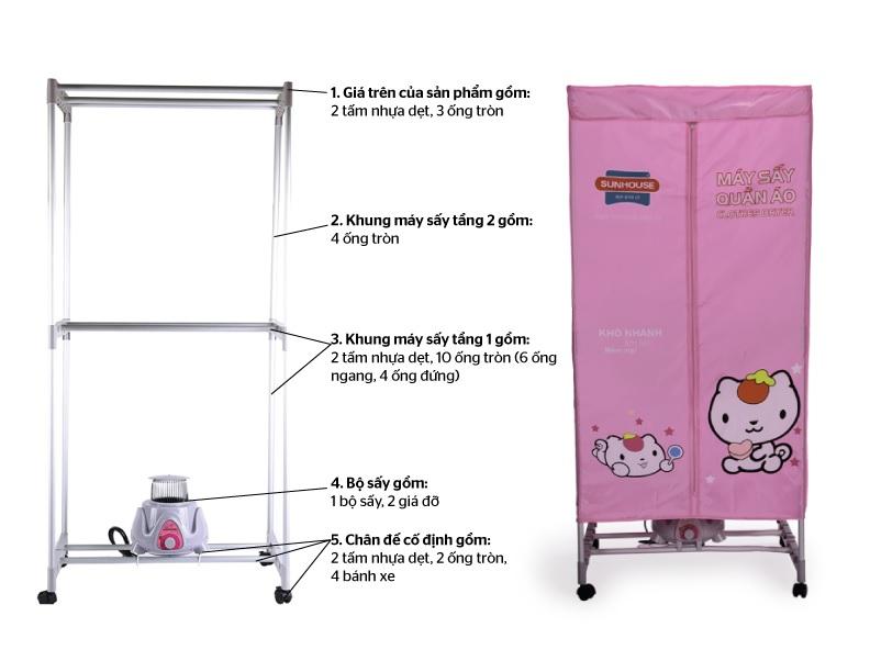 Tủ sấy quần áo Sunhouse SHD 2701