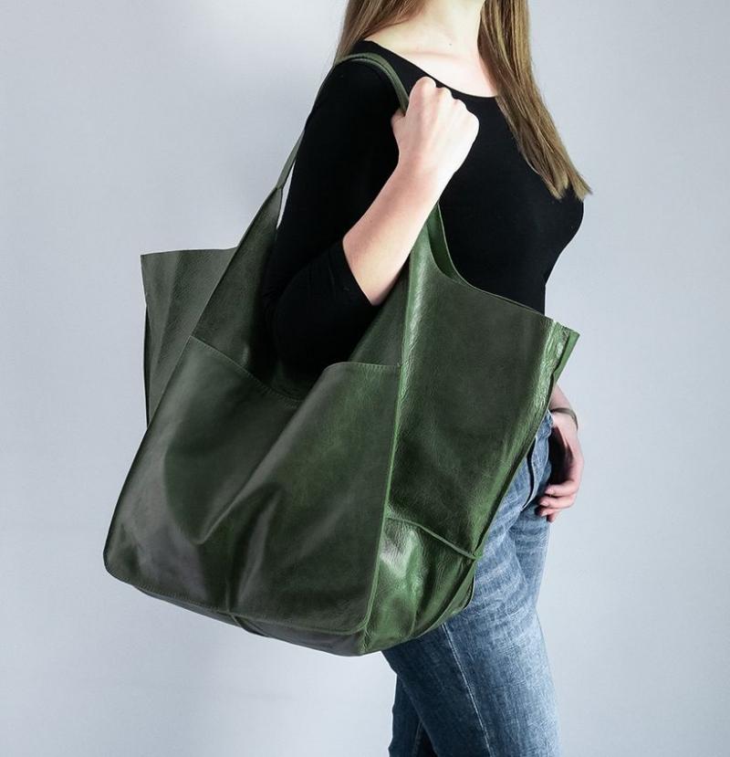 Túi da nữ oversize
