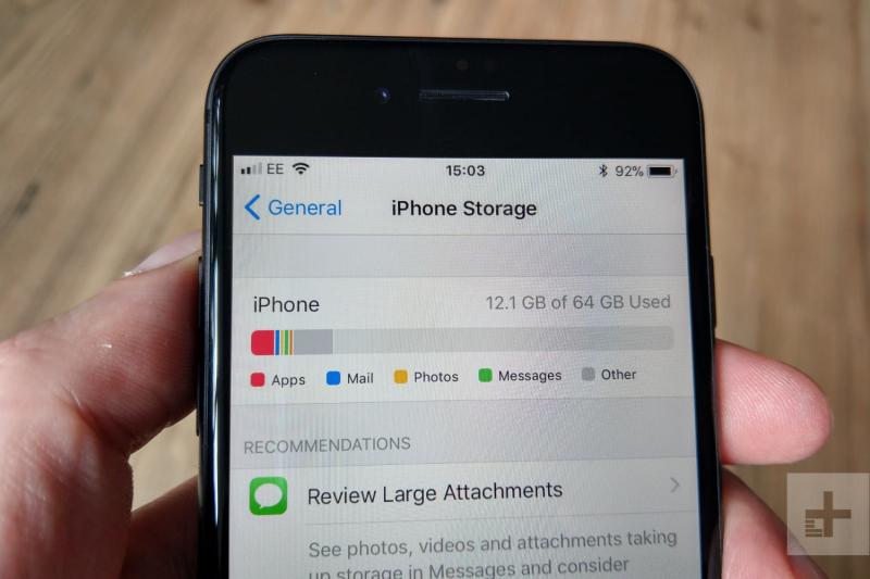 Chú ý dung lượng bộ nhớ của iPhone