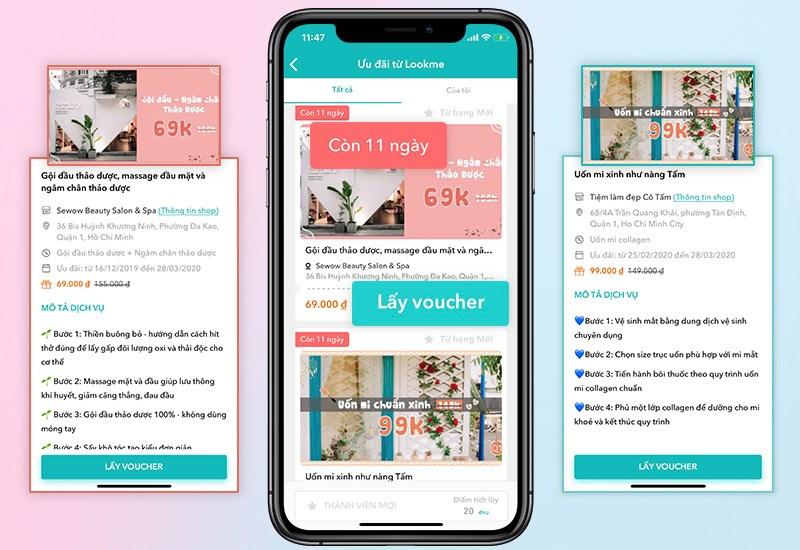 Ứng dụng đặt lịch hẹn: Lookme (Đặt lịch hẹn làm đẹp)