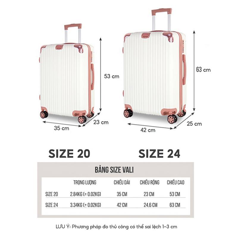 Vali kéo du lịch Bamozo 8809 Size 20/24