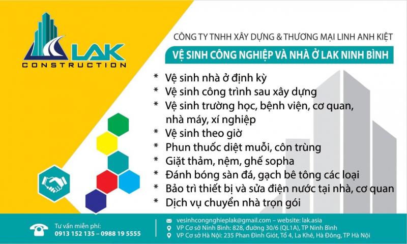 ﻿﻿﻿﻿Vệ sinh công nghiệp và nhà ở Lak Ninh Bình