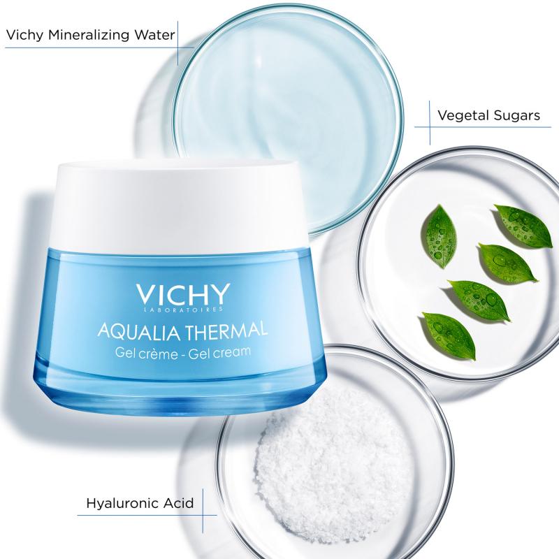 Kem dưỡng ẩm cấp nước cho da căng mịn Vichy Aqualia Thermal Rehydrating CreamLight