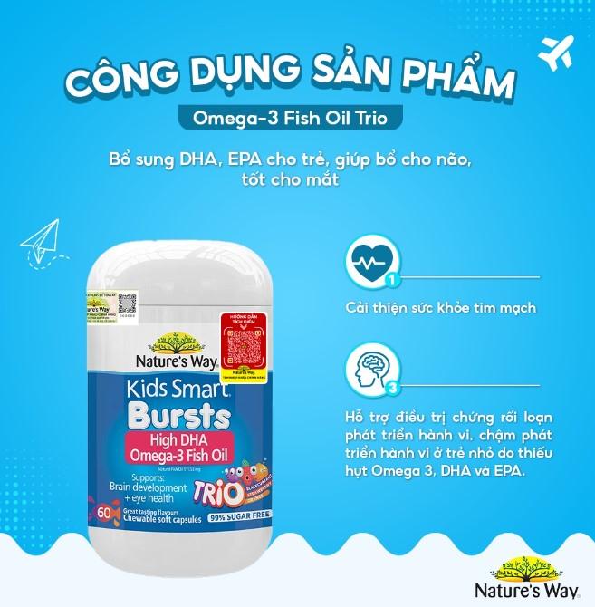 Viên dầu cá Nature's Way Omega-3 Fish Oil Trio
