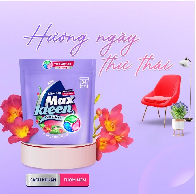 Viên giặt xả MaxKleen