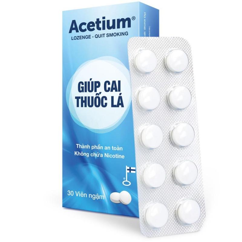 Viên ngậm Acetium giúp cai thuốc lá và có thể dùng để giảm sự lệ thuộc vào thuốc lá